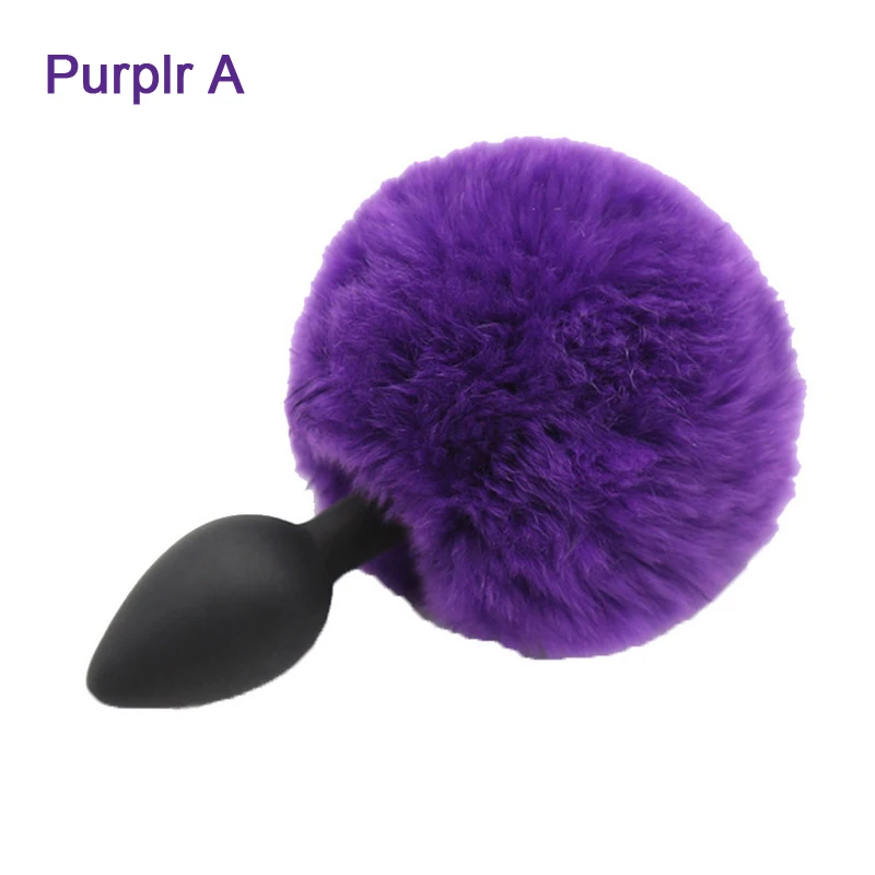 Slicone Butt Plug Hairy Bunny Tail Rabbit Smooth Anal Cosplay Cute Sex Toys for Women Erotic Adult Products | Красота и здоровье
