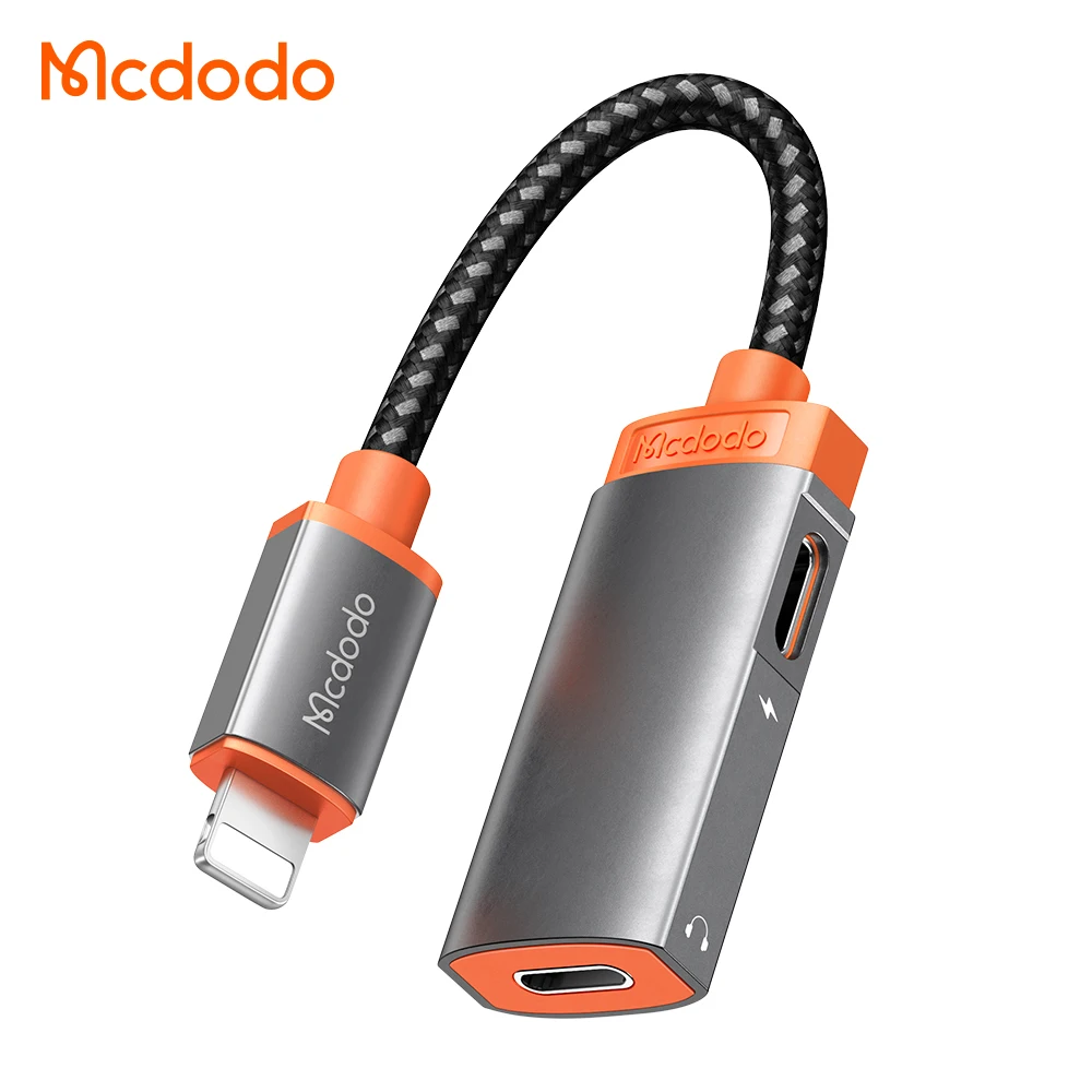 Аудио адаптер Mcdodo с поддержкой микрофона и Lightning поддержка iPhone 12ProMax 11ProMax Xr XsMax X 8Plus