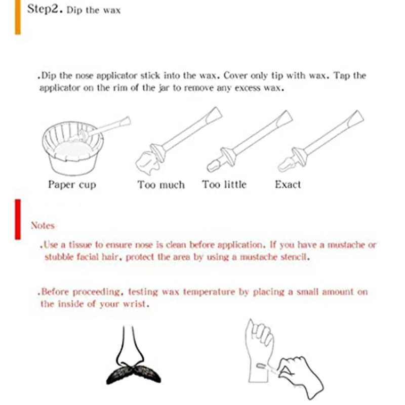 

60Pcs Nose Wax Stick Applicator Spatulas Plastic Nose Waxing Strips Nose Clean Eyebrows Nose Hair Removal