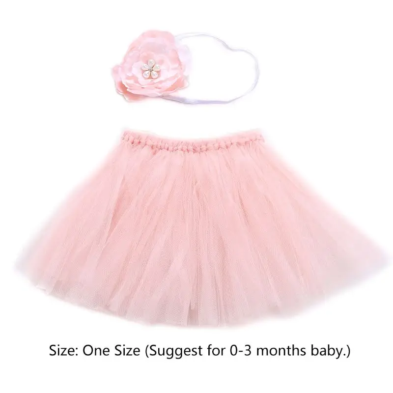 

N7ME Cute Toddler Newborn Baby Girl Tutu Skirt & Headband Photo Prop Costume Outfit