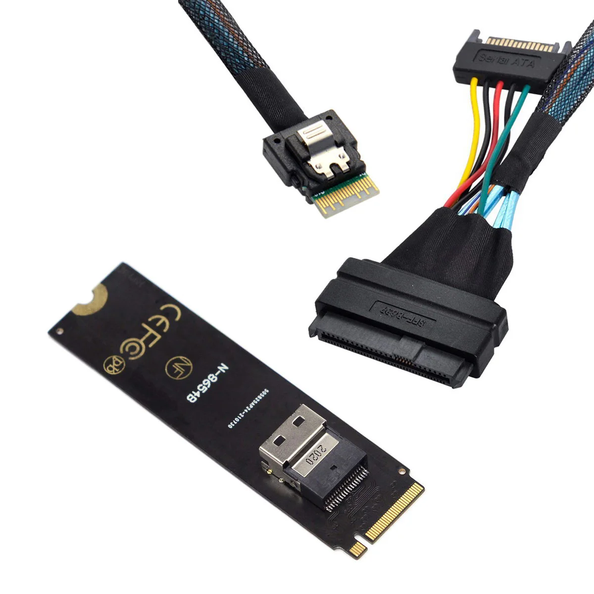 NGFF U.2 U2 SFF-8639 NVME PCIe SSD Cable and M-Key to SFF-8654 Slimline SAS Card Adapter for Mainboard | Компьютеры и офис