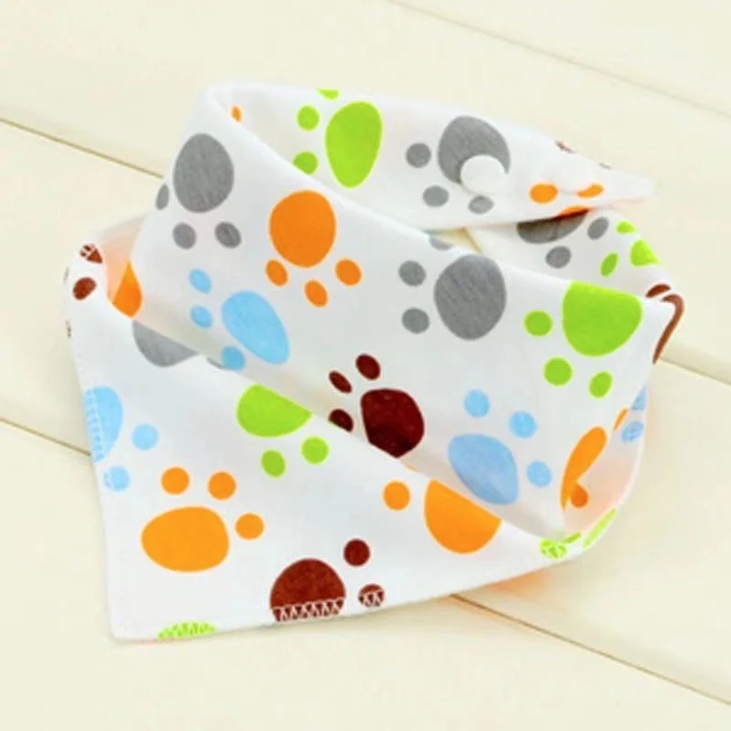 

3pc/Lot Cartoon Animal Print Cotton Newborn Infant Girls Boys Toddler Triangle Scarf Cute Baby Waterproof Bib Bandana Bibs burp