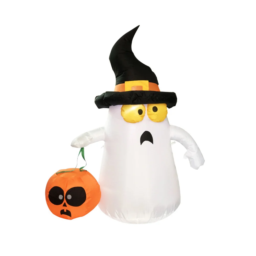 

1.2m Halloween Inflatable Ghost Pumpkin Model Creepy Ghost Air Blowing Up Party Prop Garden Yard Decoration With US/EU Plug