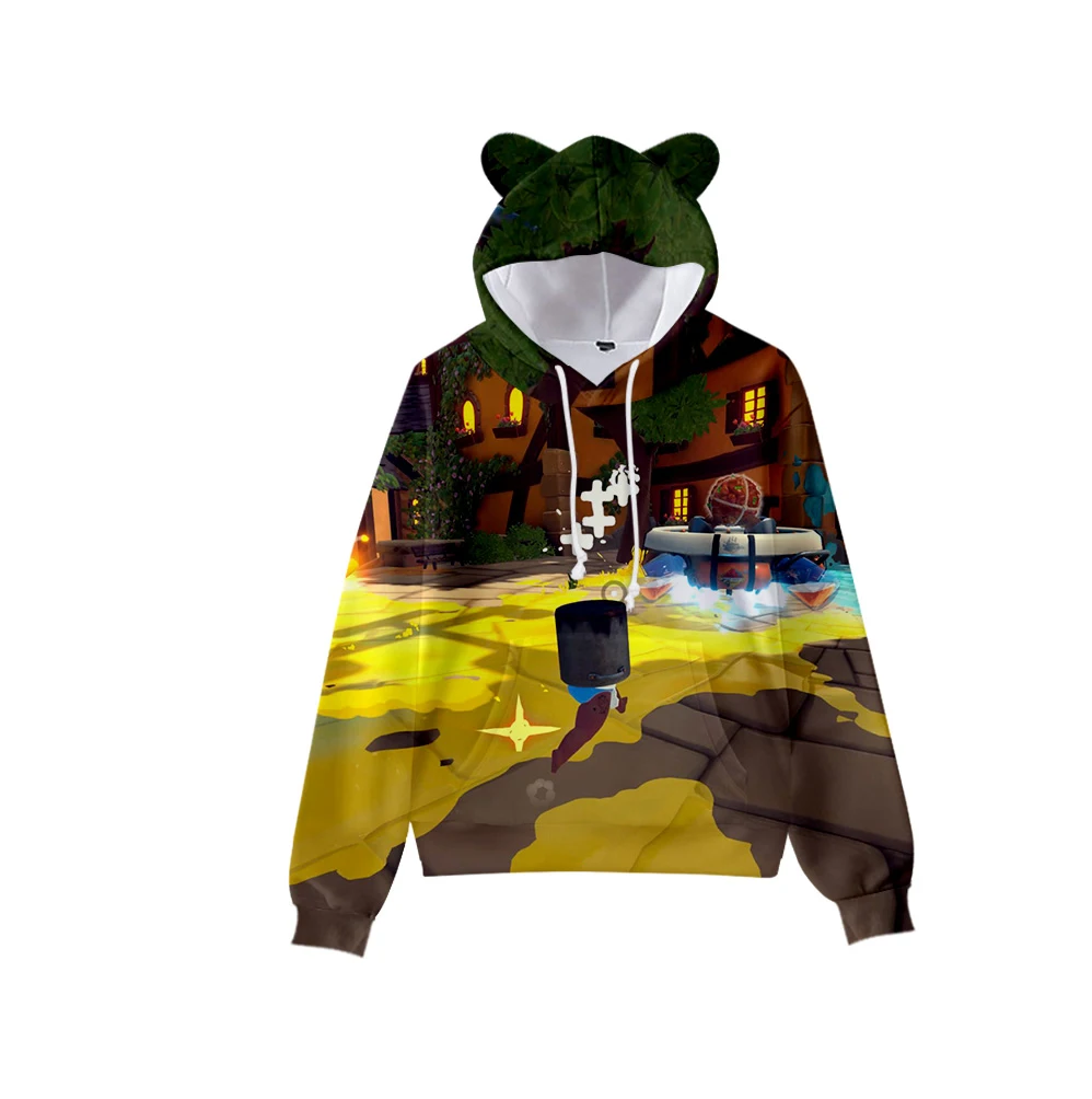 

RAWMEN 3D Harajuku Cat Ear Sweatshirt Boys Girls Street Cute Casual Hoodie Clothing Fall High Quality Fashion Casual Pullover