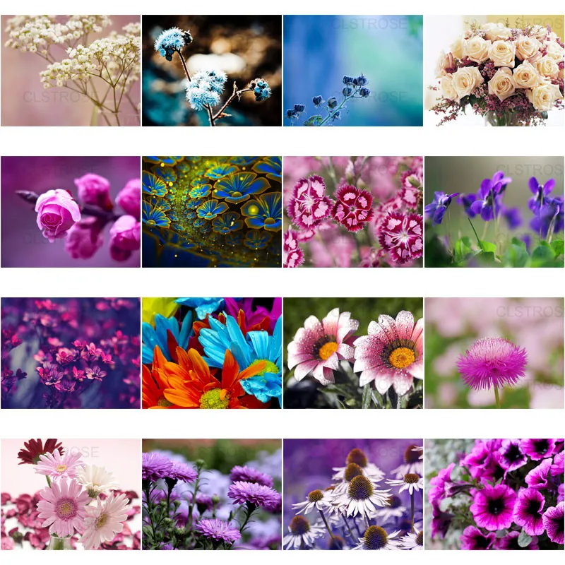 

Diy Flower Diamond Painting Red Flower Bidongjia Home Decoration Diamond Embroidered Square Diamond Round Diamond