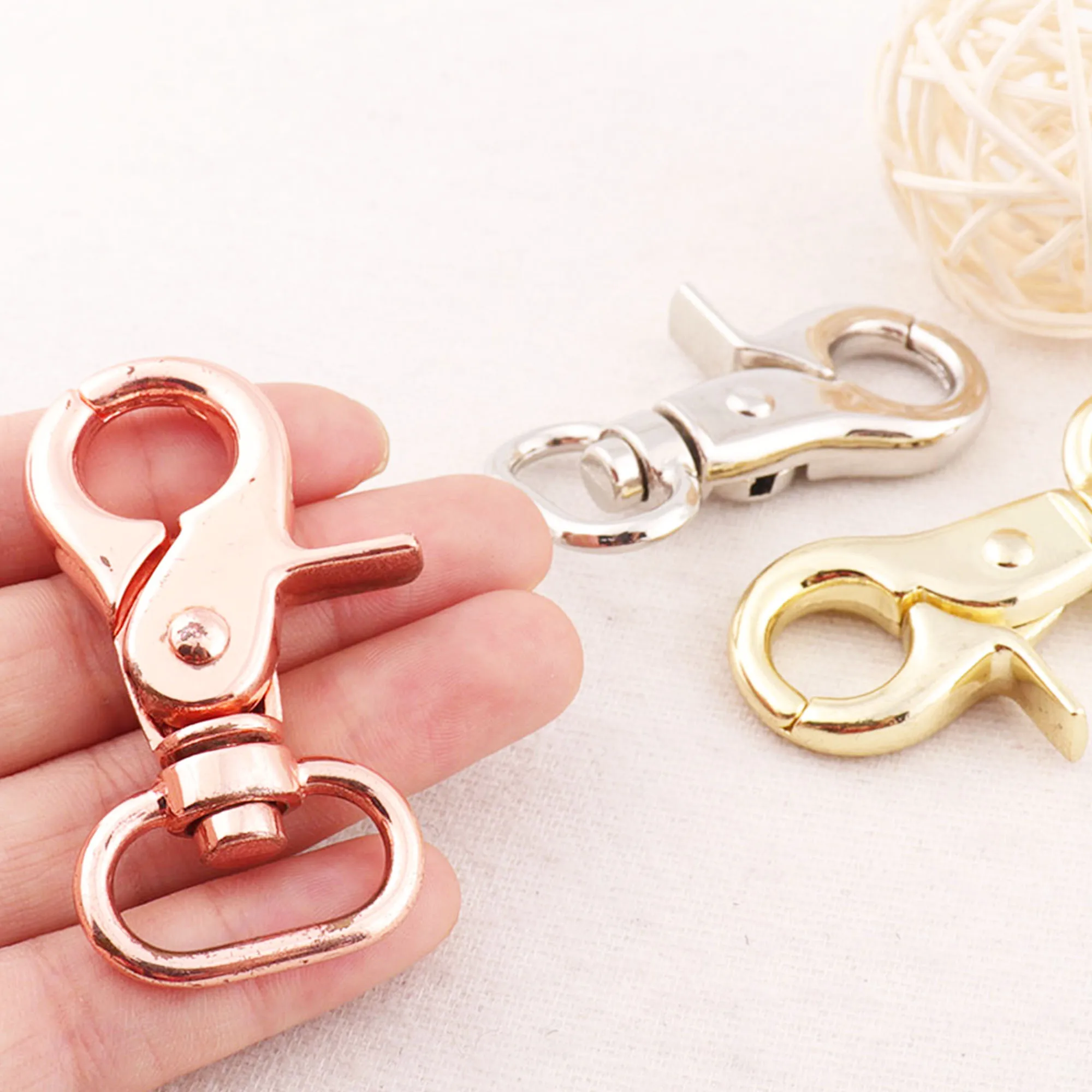 Поворотный замок карабин застежки 4 шт. розовое золото/серебро/золото сумка