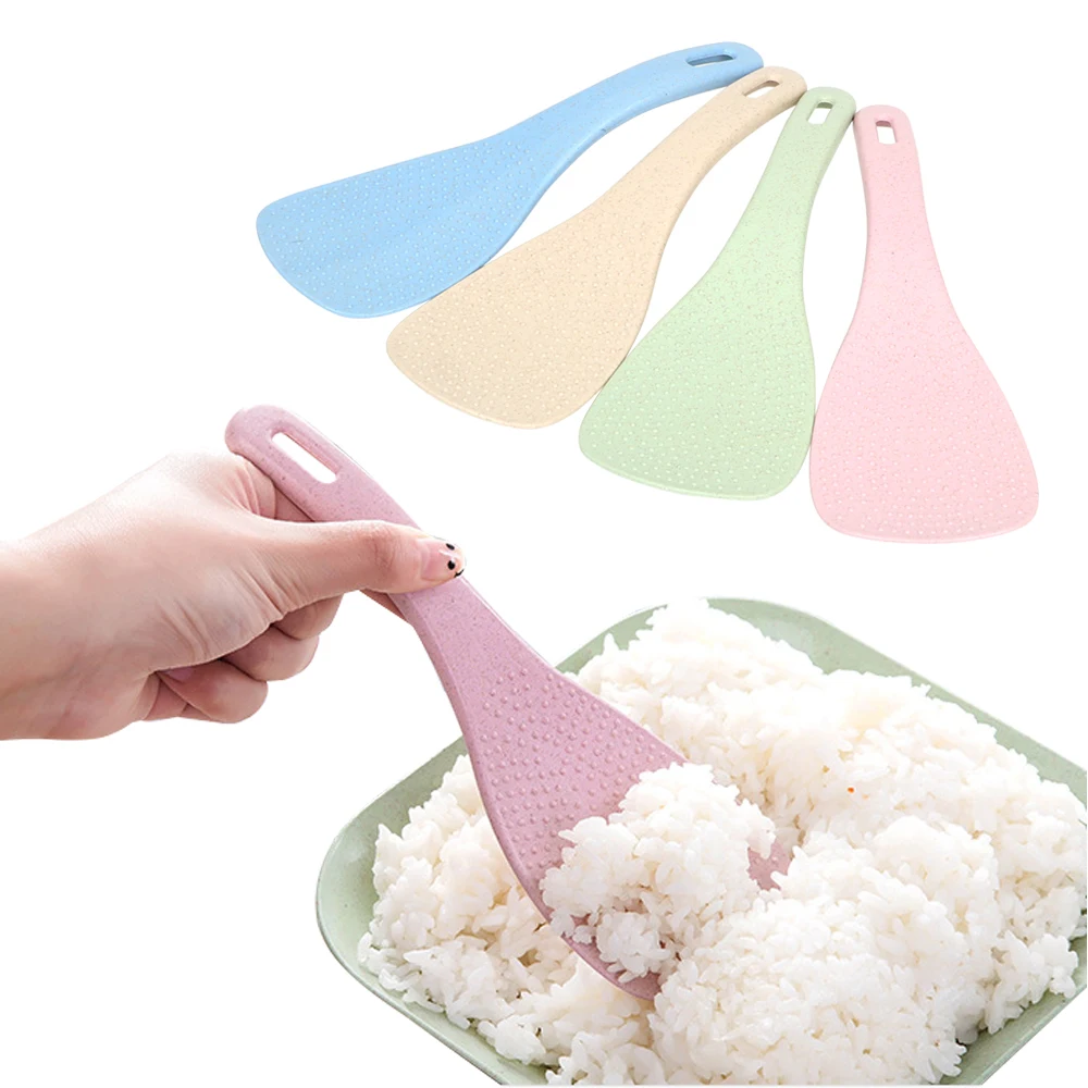 

Rice Cooker Shovel Non Stick Tableware Kitchen Tool Wheat Straw Plastic Rice Spoon Kitchen Utensil