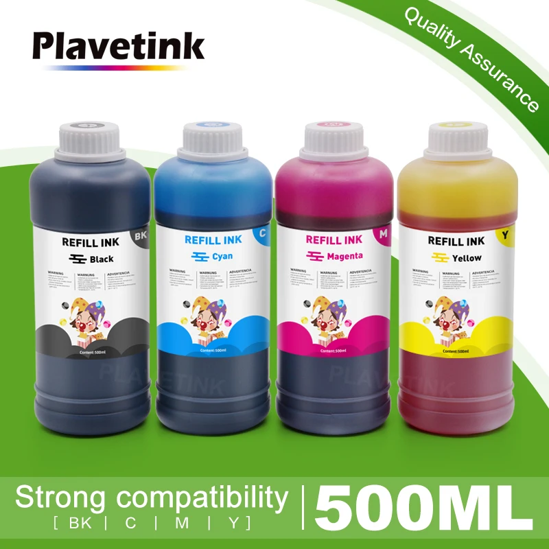 

Plavetink 500ml Bottle Dye Ink For Printer For Epson T1281 T0921 T0731 T1631 T0631 T0711 T1811 T1971 Ciss Tank Refill Cartridges