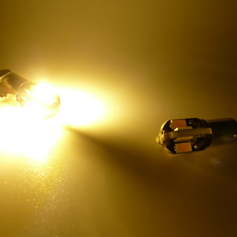 2 шт. BA9S W6W 5730 8 SMD Светодиодная лампа автомобильная клиновидный Маркер