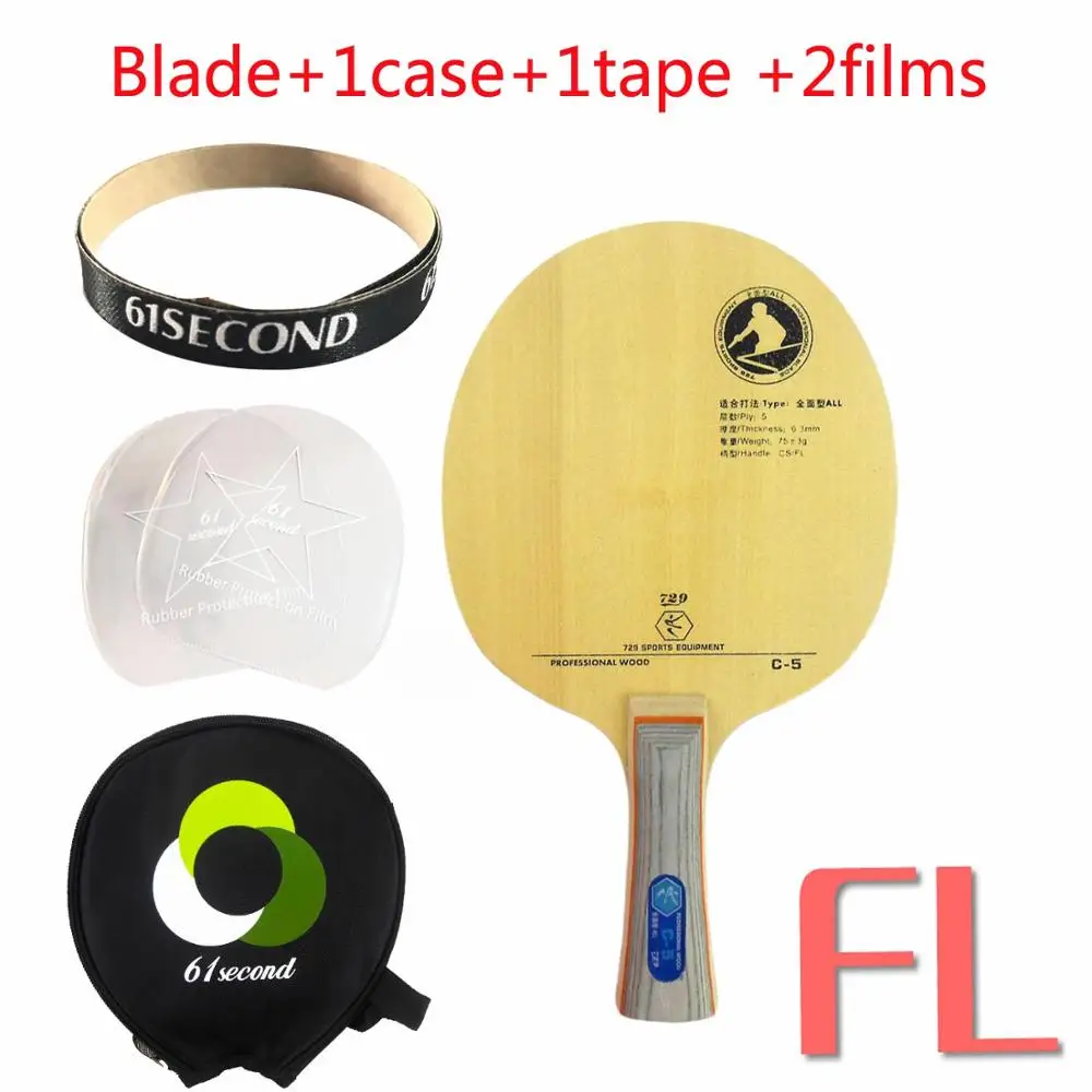 FL with Y 1 case RITC 729 C-5 Дружбы(C5, C 5) ракетка для настольного тенниса новая ракетка для пинг-понга - Цвет: FL with Y 1 case