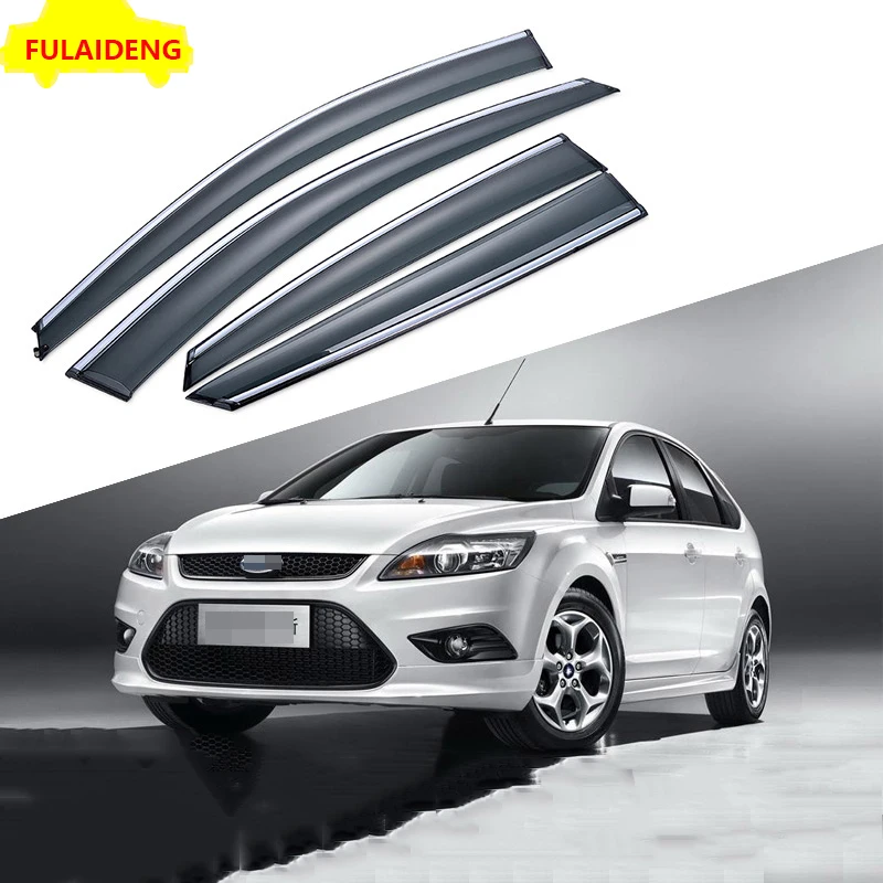 

4 шт. для Ford Focus MK2 2005-2011 Козырек на окно автомобиля козырек на вентиляционное отверстие защита от дождя дверной козырек Аксессуары для стайлинга автомобиля
