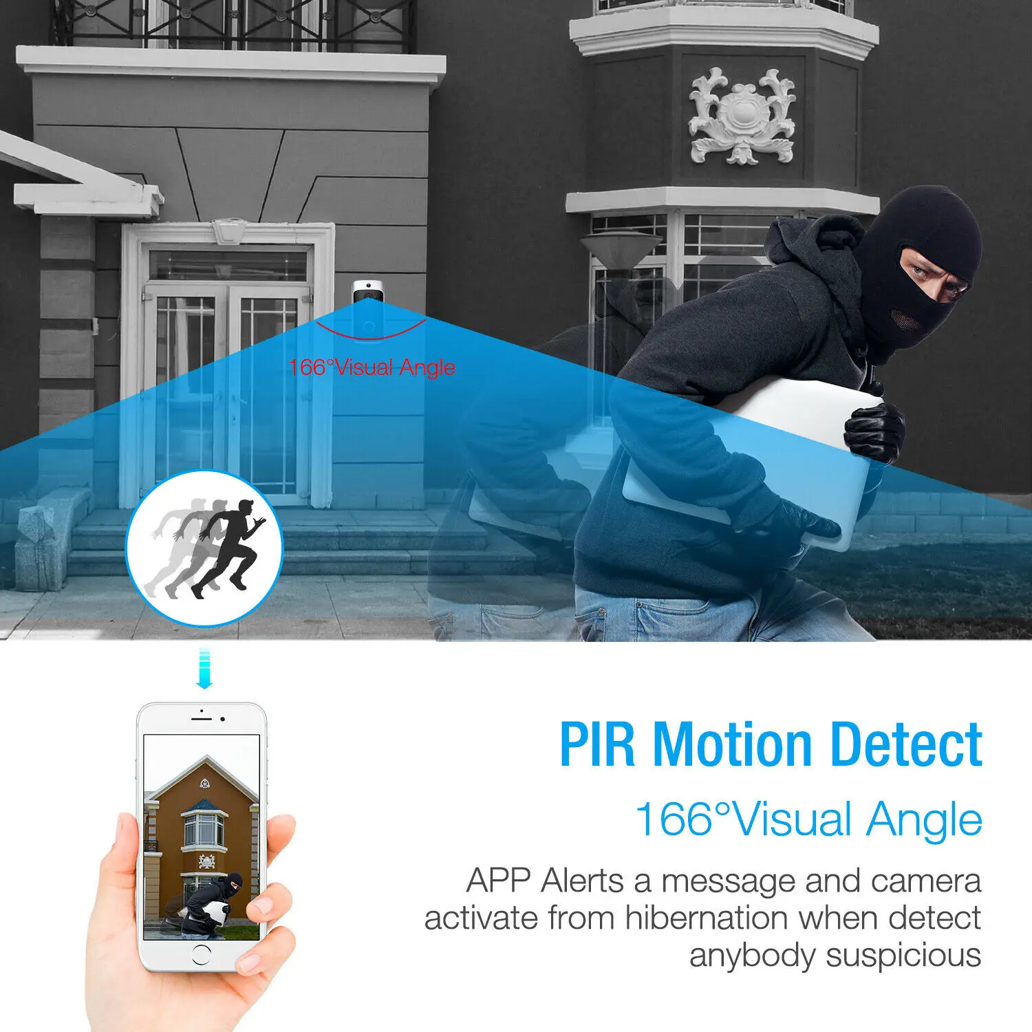 

M3 WIFI Video Doorbell Smart Wireless IR Intercom Door Bell For Home Office Security Kit Cloud Storage