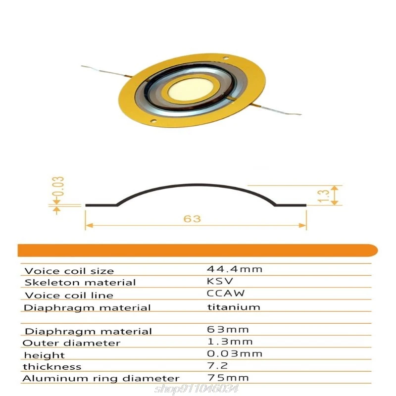 Звуковая диафрагма титановая пленка тройная звуковая катушка для 2404H 2405H 075