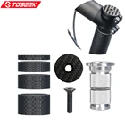 TOSEEK 3K матовая верхняя крышка штока гарнитуры из углеродного волокна 28,6 мм велосипедная гарнитура расширение винт Велосипедная вилка углеродная Шайба 5 мм10 мм15 мм20 мм