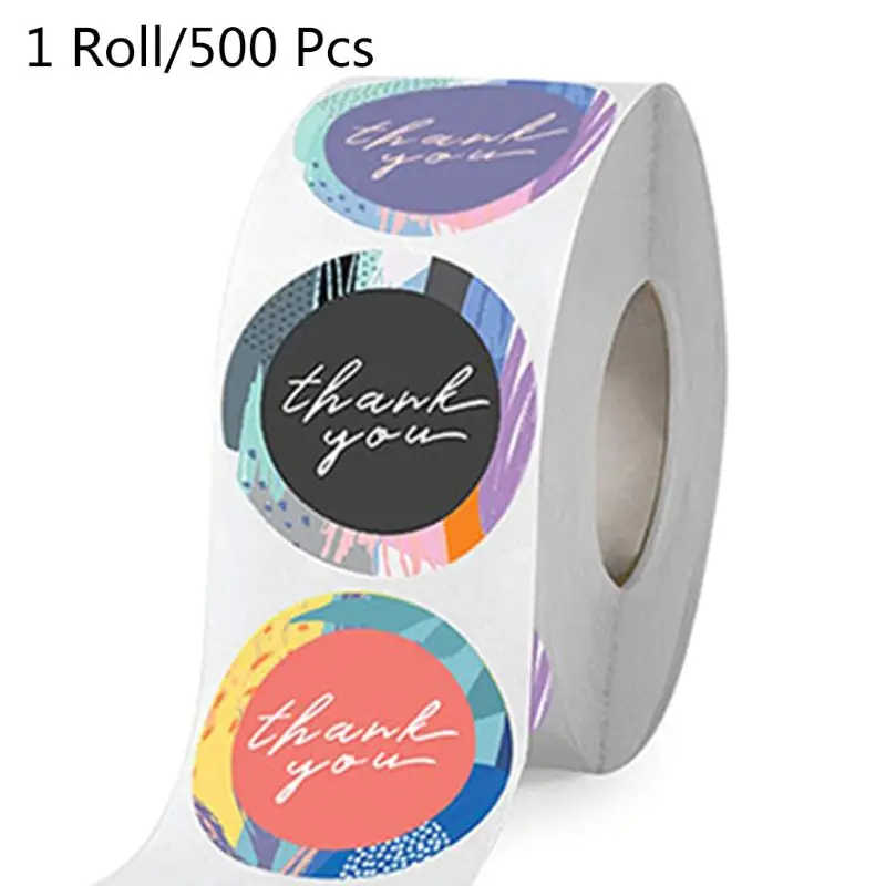 500 шт/рулон 8 видов стилей Спасибо наклейки печать этикетка для маленького