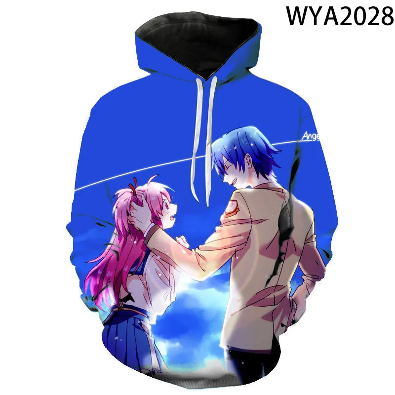 

2021 New Fashion Hoodies Angel Beats Men Women Children 3D Printed Sweatshirts Pullover Boy Girl Kids Streetwear Hoody Tops