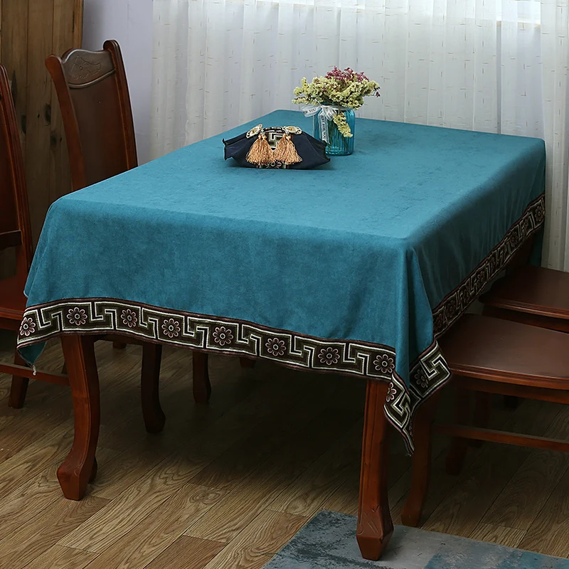 Однотонная простая прямоугольная скатерть новинка китайский стиль Лоскутная