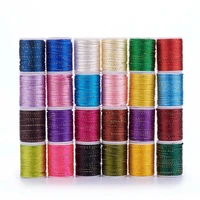 10 roll polyester cords 1 5mm with metallic chinese knotting thread cord jewelry making accessories about 4 37 yardsroll
