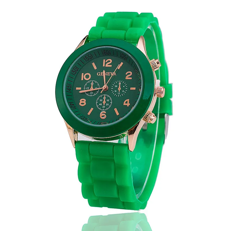 mint green Новинка, силиконовые наручные часы, женские часы, дамские Модные кварцевые наручные часы для женщин, женские наручные часы zegarek damski - Цвет: mint green