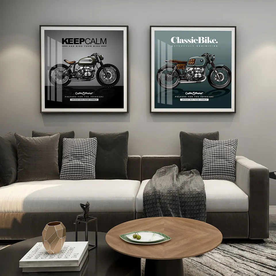 

Classic Motorcycle Poster Vintage Canvas Painting Nordic Wall Art Print Quote Picture For Living Room On The Wall Home Decor