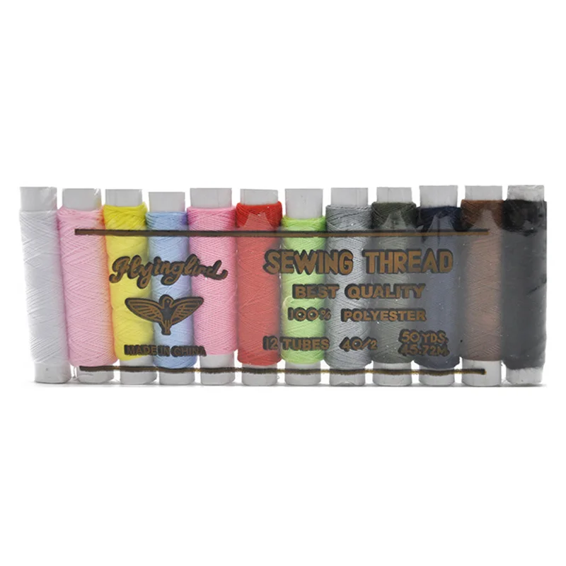 Нитки для шитья 100% полиэстера 50 ярдов на катушку несколько цветов ручной вышивки