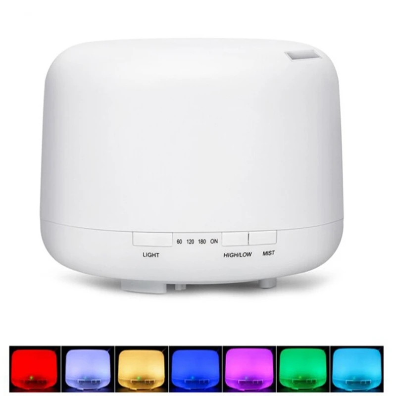 

500ML Electric Aroma Diffuser Air Humidifier Ultrasonic Cool Mist Maker Fogger LED Essential Oil Diffuser Air Purifier For Home