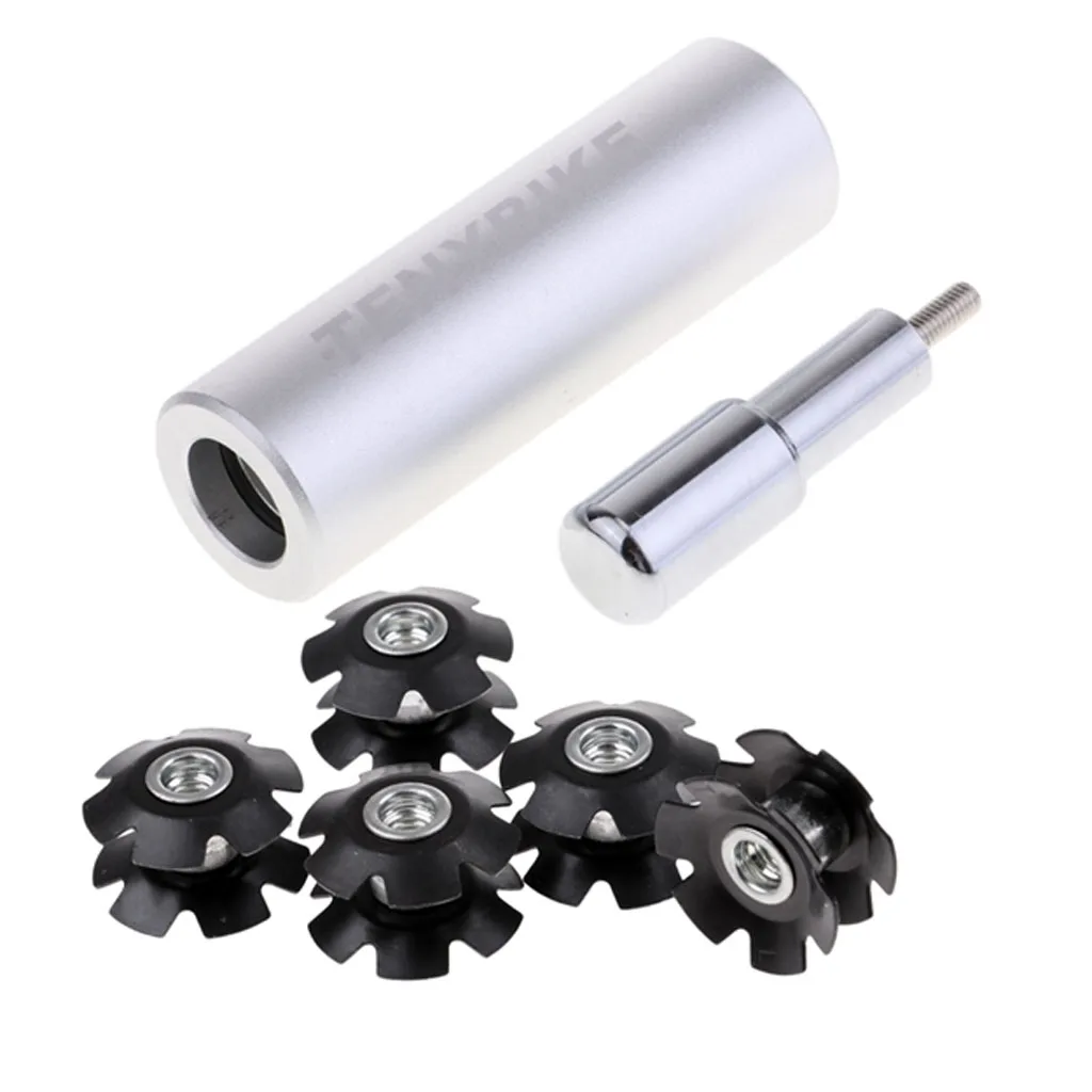 

5 Pack Bicycle Headset Star Nut and Installer Starfangled Nut Insert Tool