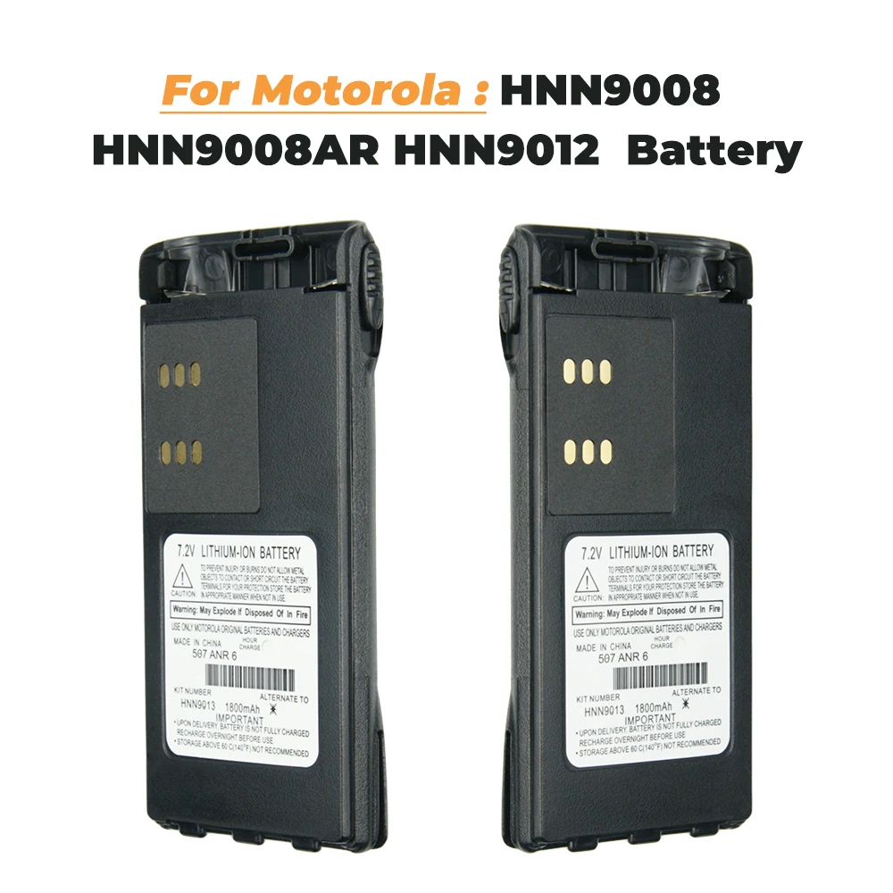 1800mAh Li-Ion Replacement Battery for Motorola Radio HT750 HT1250 GP320 GP328 GP338 HNN9008 HNN9008A HNN9008AR HNN9008H HNN9013 |