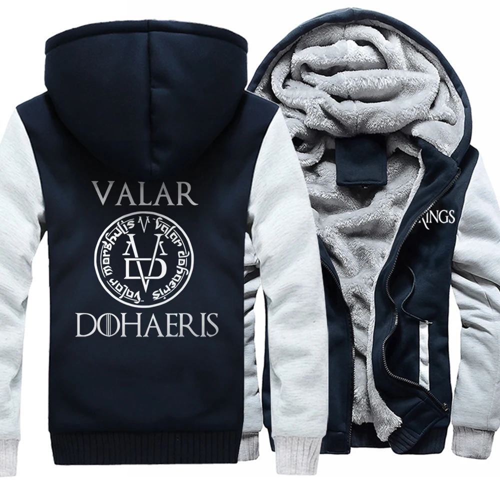 

Vikings Legend Movie White Print jacket mens Harajuku Zipper Windproof jackets Street Warm Sportswear Winter Thicken male hoody