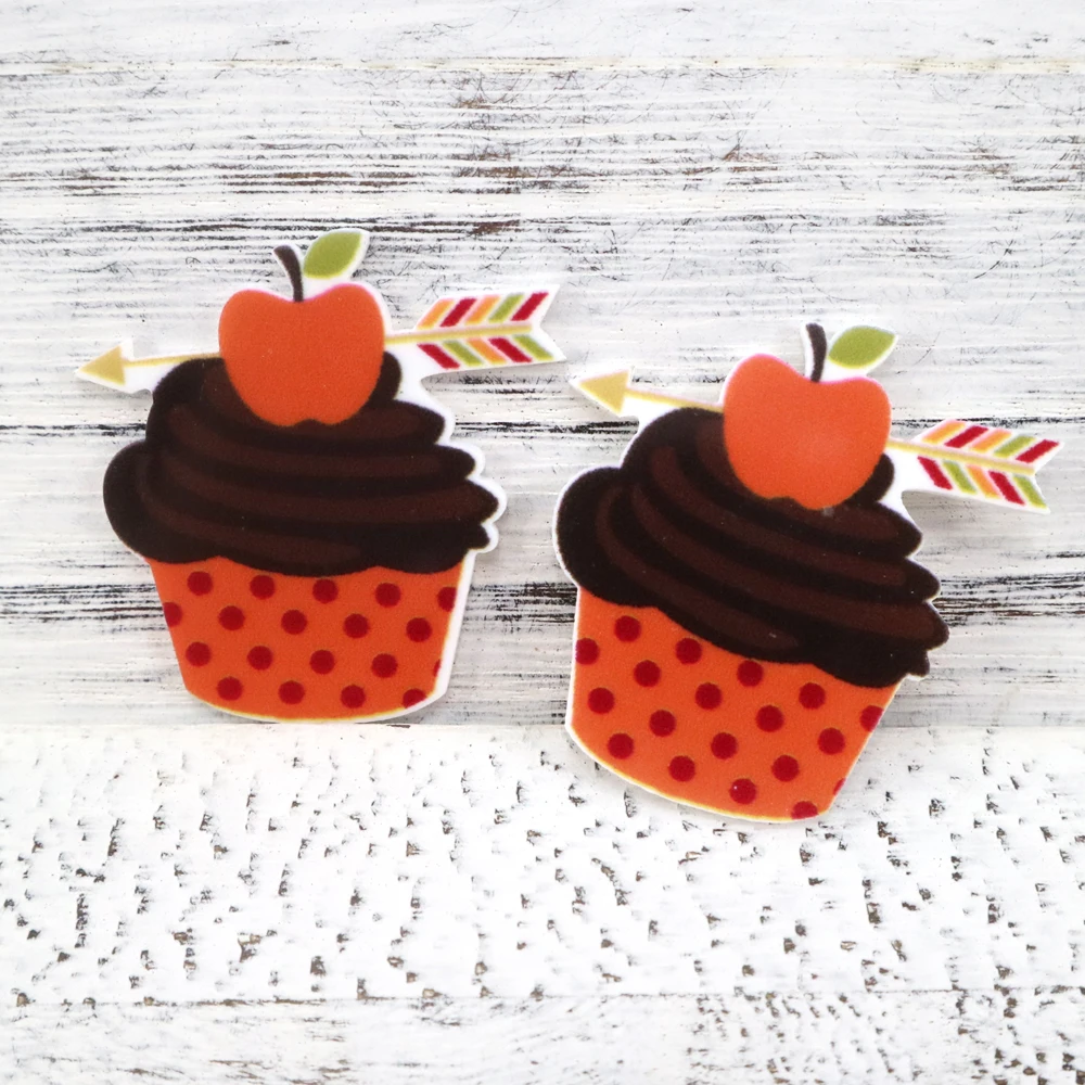 Акриловая плоская полимерная Кабошоны кекс торт День благодарения 5 шт. DIY