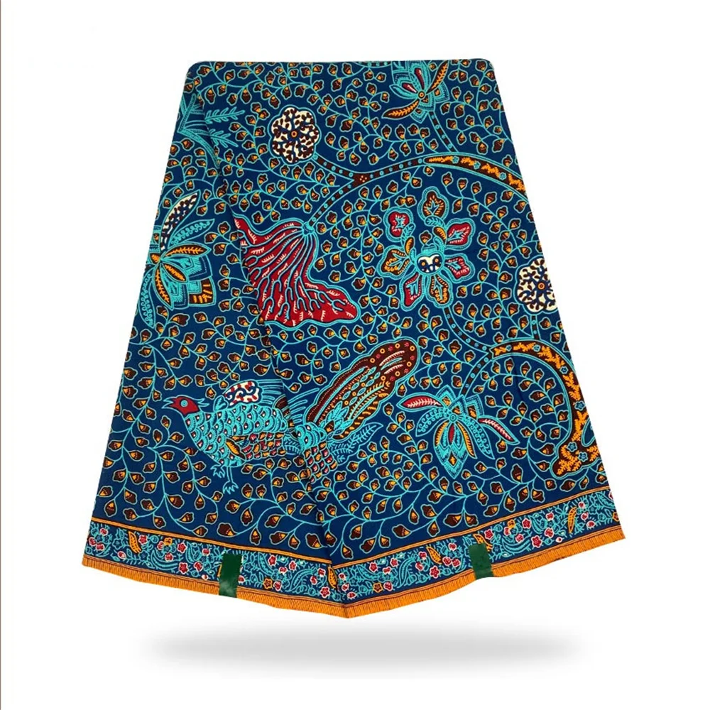 

Veritable Wax Printed Fabric African 100% Cotton Pagne Wax Sewing Wedding Dress Tissu Making Craft Loincloth YG1012-8
