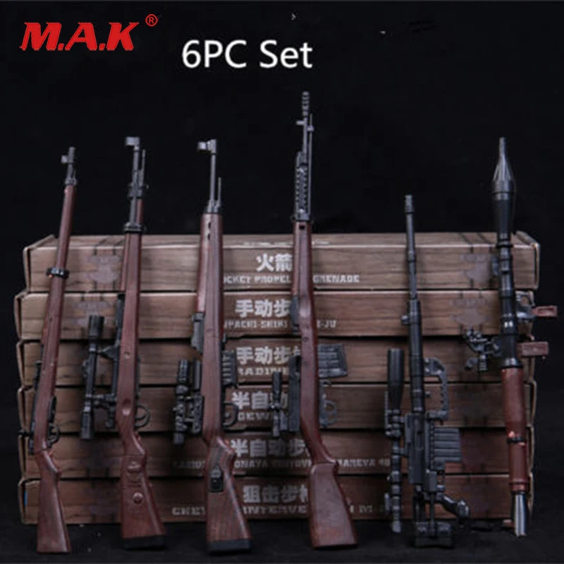 

IN STOCK 1/6 Scale M14 6 pcs soldier shooting automatic rifle shot gun models 4D RPG fit for 12 inch action figures