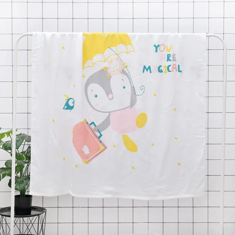 Двухслойное детское Пеленальное Одеяло из бамбукового волокна муслиновое