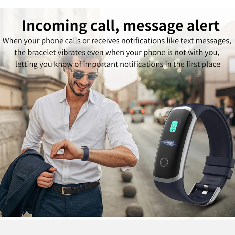 

Smart Bracelet Sport Fitness Tracker Wristband IP67 Waterproof Pedometer Heart Rate Body Temperature Monitor Smart Band Calories