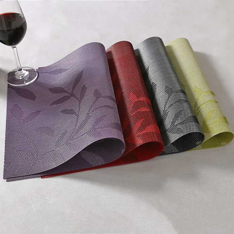 

Upgrade Placemat Tree Branch Pattern Jacquard Placemats Pvc Leaf Western Coasters Student Meals Dining Room Accessories