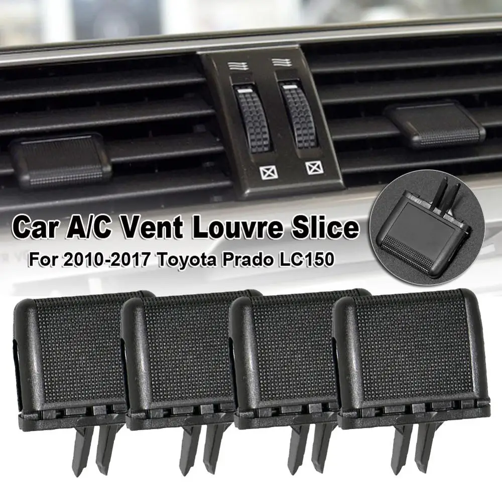 

4 pcs Car Dash A/C Vent Tab Clips Air Conditioning Leaf Louvre Slice For 2010-2017 Toyota Prado LC150