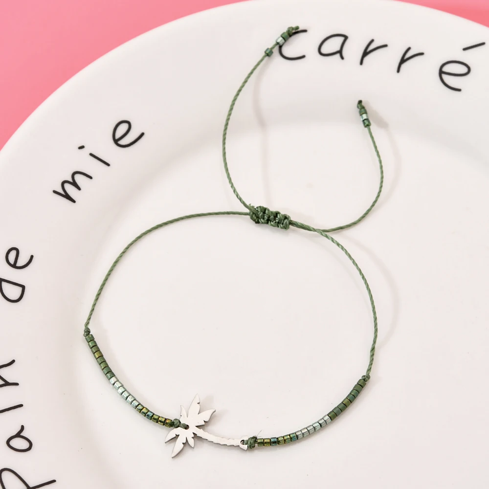 Стрекоза плюс рисовый бисер простой и модный браслет ручной работы с