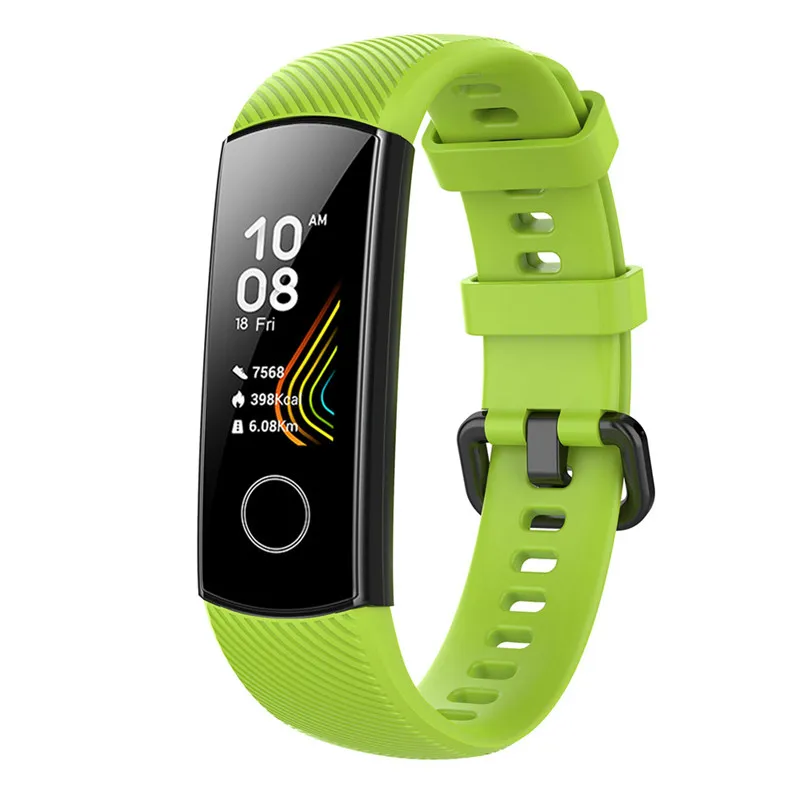 Lime strap Силиконовый ремешок для huawei honor band 5, умный Браслет, ремешок на запястье для honor band 4, резиновый браслет, умные Сменные аксессуары - Цвет: Lime strap
