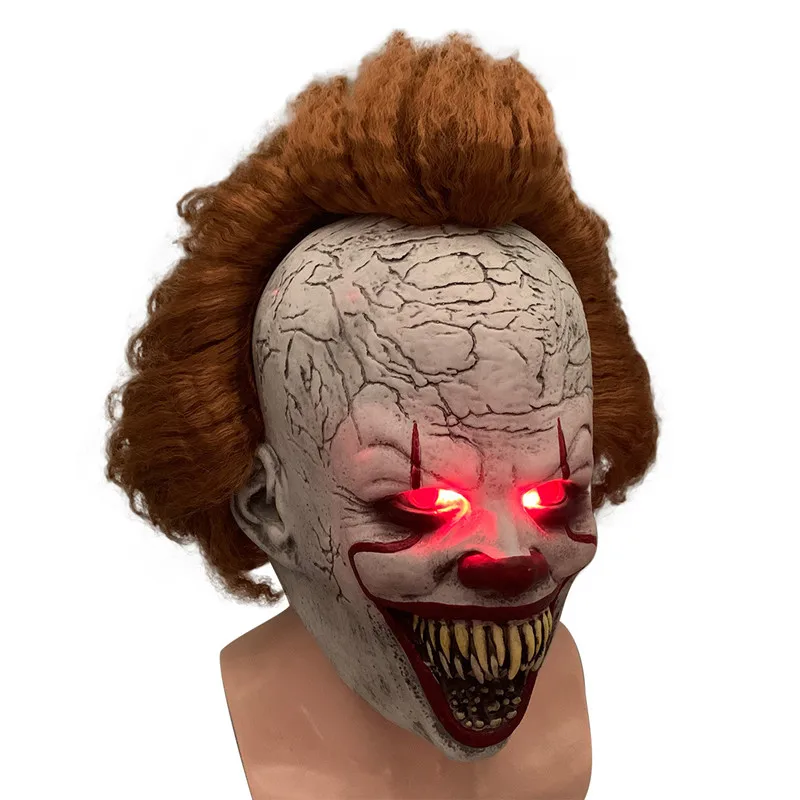 Стивен Кинг это маска Pennywise ужас клоун Джокер маска глаза блестит клоун латексная маска Хэллоуин косплей костюм реквизит