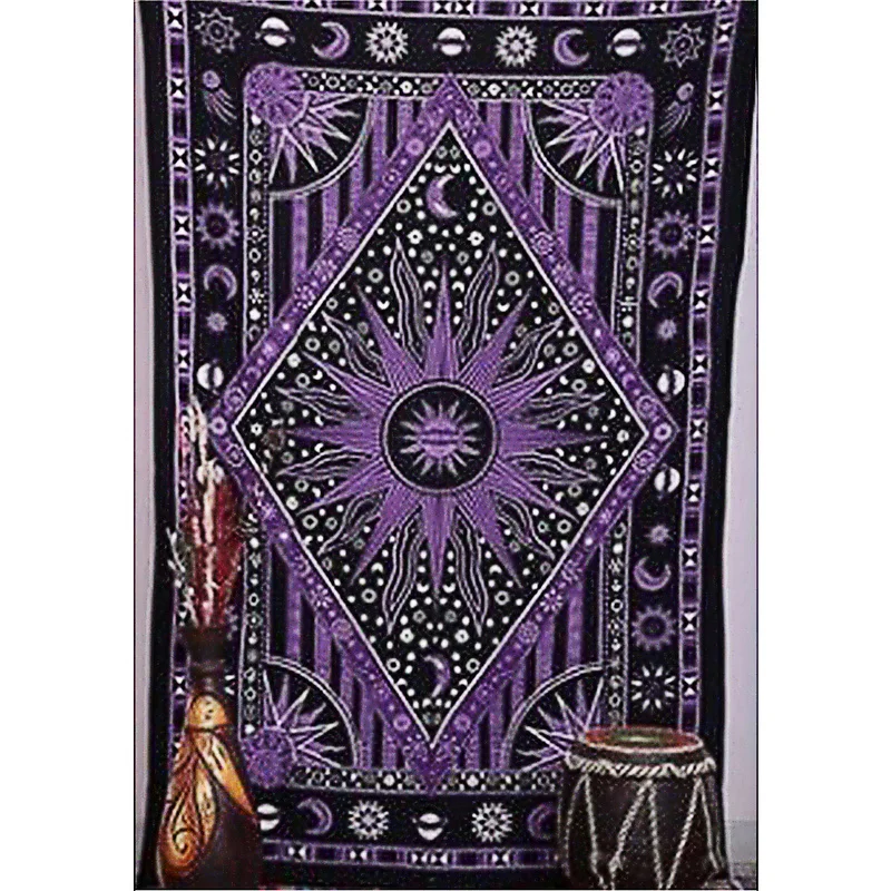 Мандала психоделический Небесный индийский Солнечный Тотем богемный гобелен