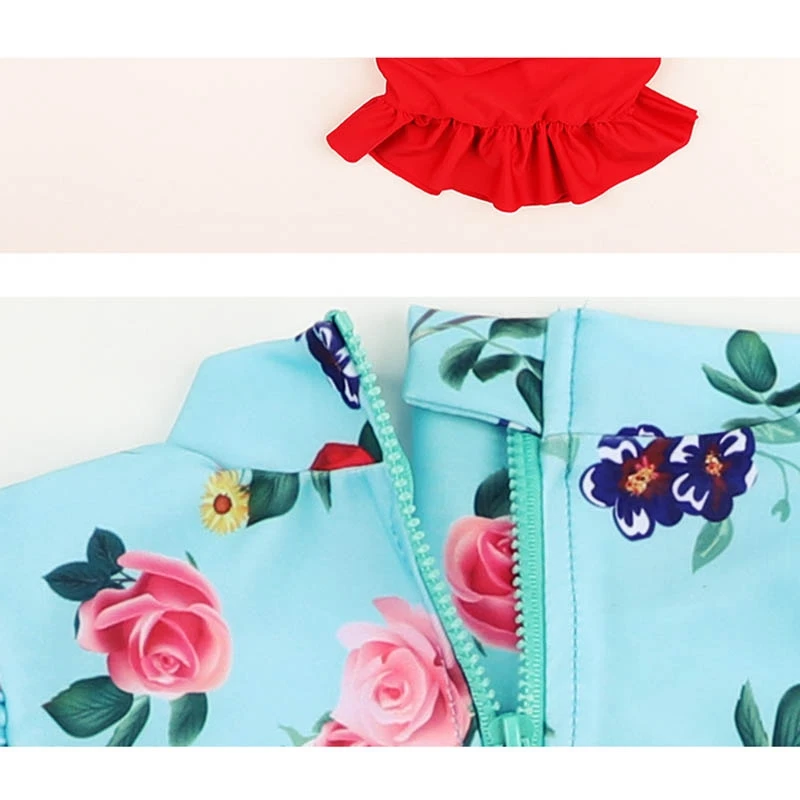 Купальники для девочек 3 шт. купальный костюм вечерние купальник Bebes маленьких