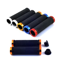 1 pair bicycle grips bicycle mtb road cycling road mountain bike handle double lock on aluminium alloy bike handlebar hand cover
