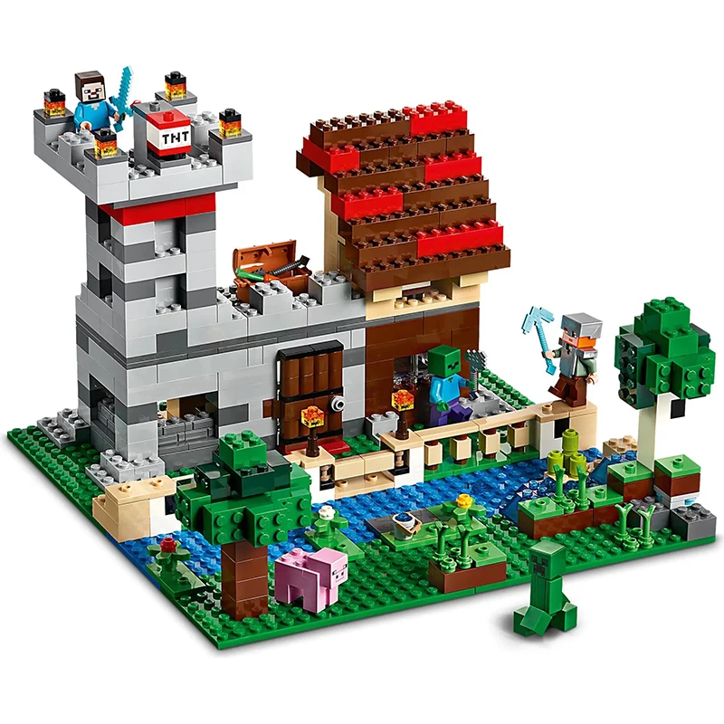 

582 шт., строительные блоки, совместимые с myworld the crafting box 21161