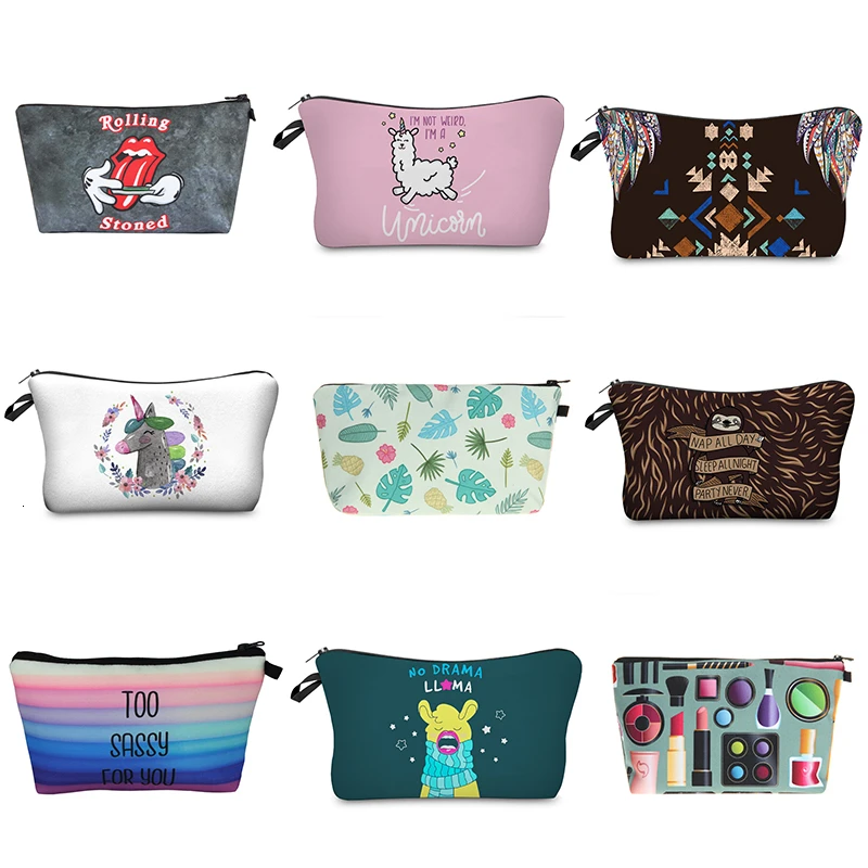 Дорожная косметичка органайзер на молнии с цветами для женщин леди тоут мытья