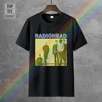 radiohead t shirt black rock band concert vtg new summer short sleeves fashion