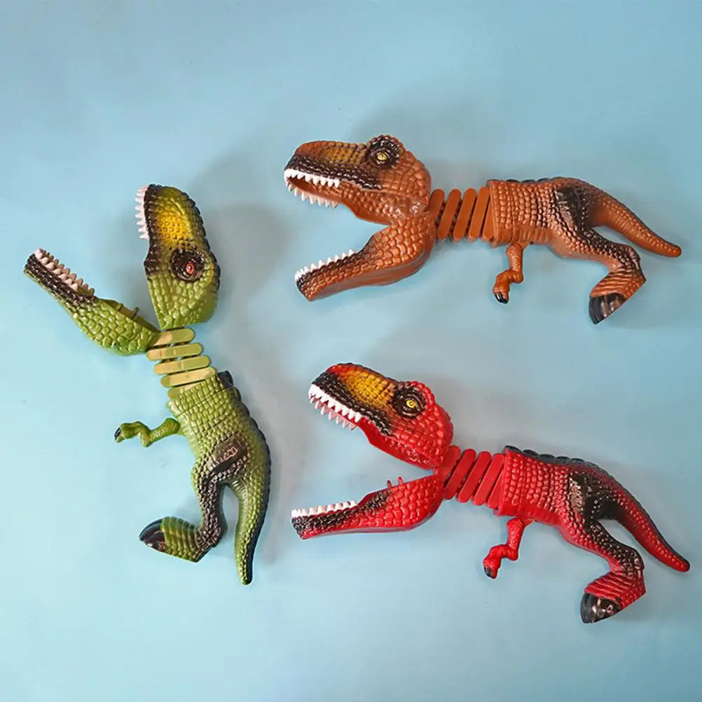 Новинка пружинный выдвижной игрушечный динозавр в виде кусающей руки игра с