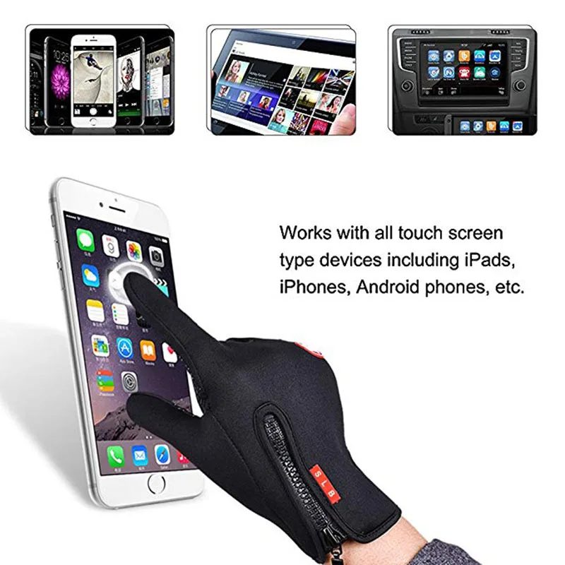 Лидер продаж зимние перчатки для сенсорных экранов водонепроницаемые теплые