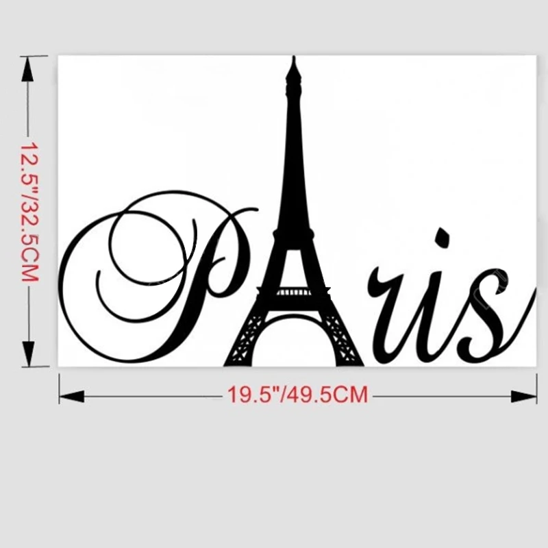 Водостойкая Наклейка на стену с Парижской башней 1 шт. Виниловая наклейка для