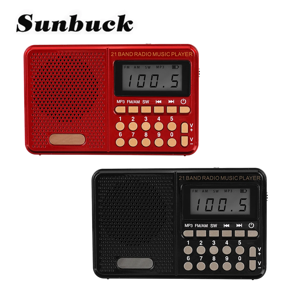 Портативная цифровая мини FM AM SW радио стерео колонка перезаряжаемый MP3-плеер TF |