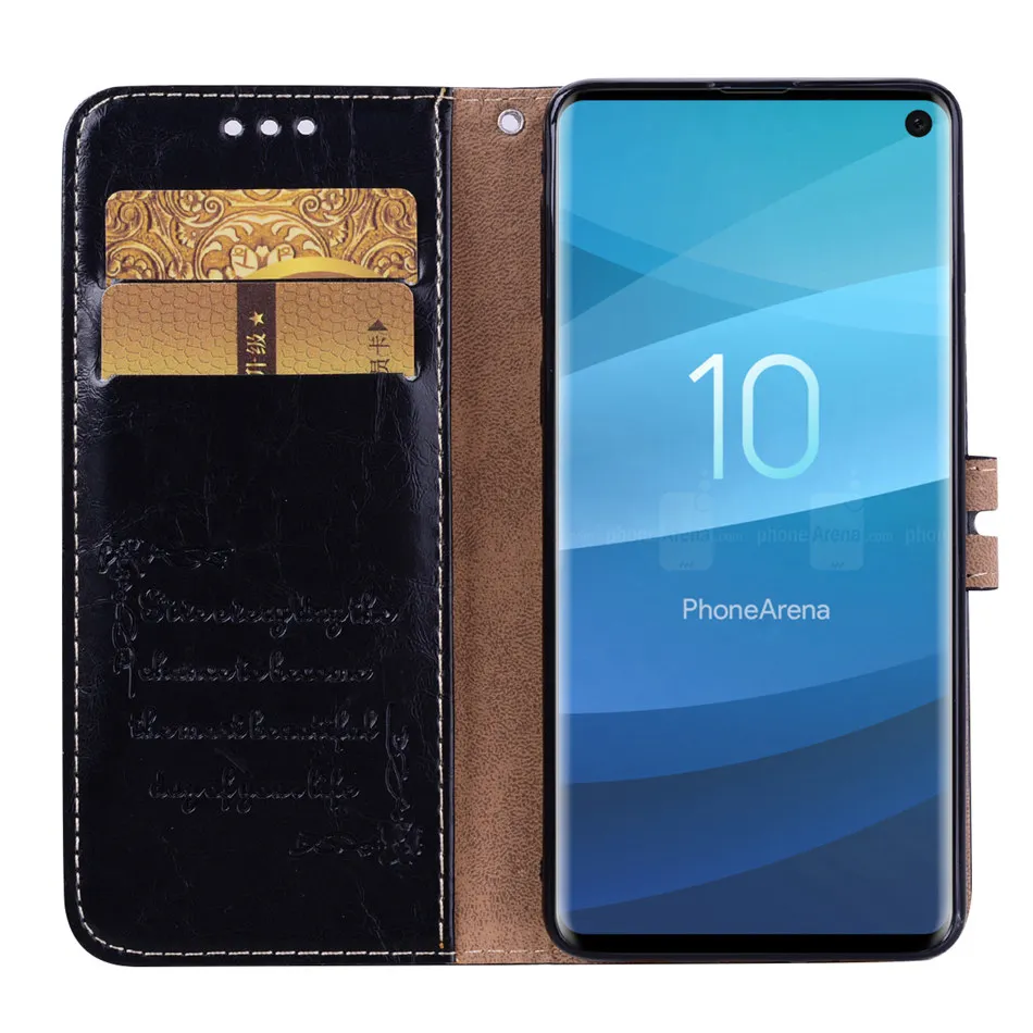 Бизнес чехол для samsung Galaxy S8 S9 S10 A6 A7 A8 J4 J6 плюс A10 A50 кожаный Капа чехлы-книжки с отделением для карт чехол-книжка Fundas P17F